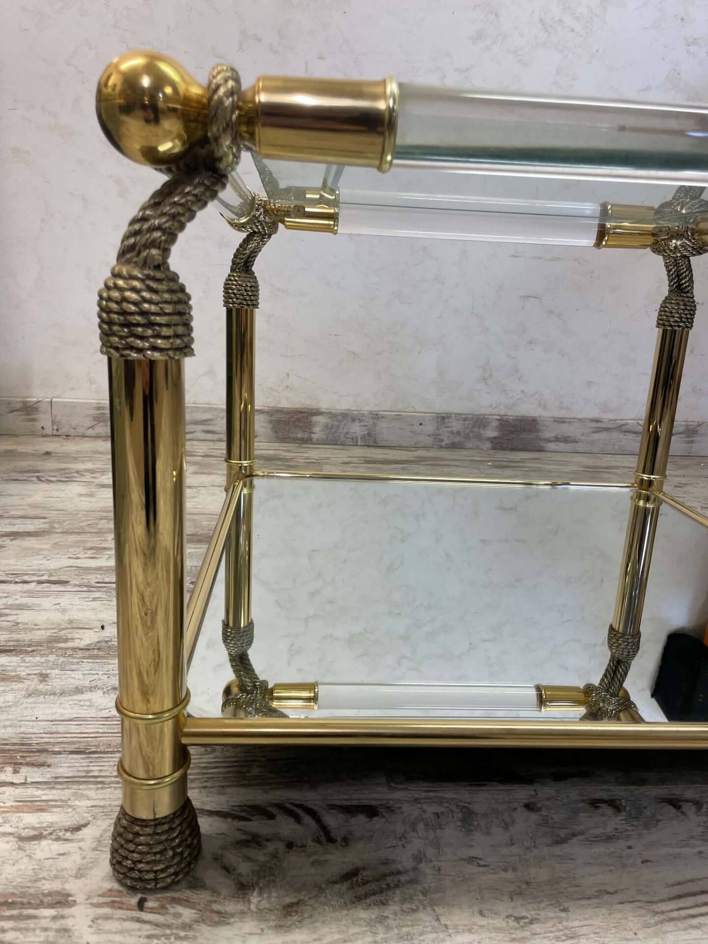 Table basse vintage Hollywood Regency 