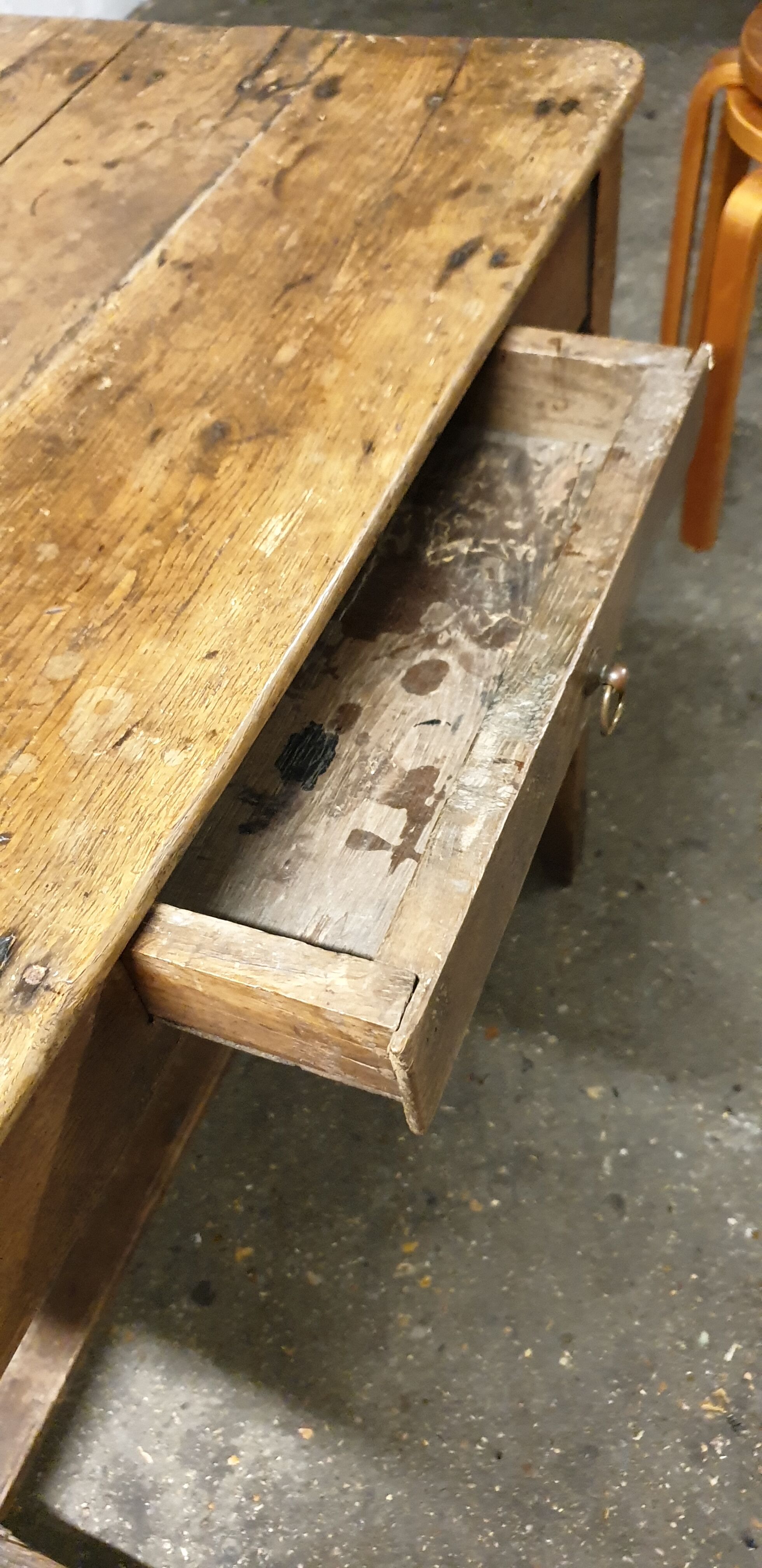 Small oak farmhouse table