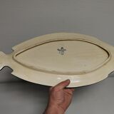 Zoomorphic fish dish in faience of quimper hb