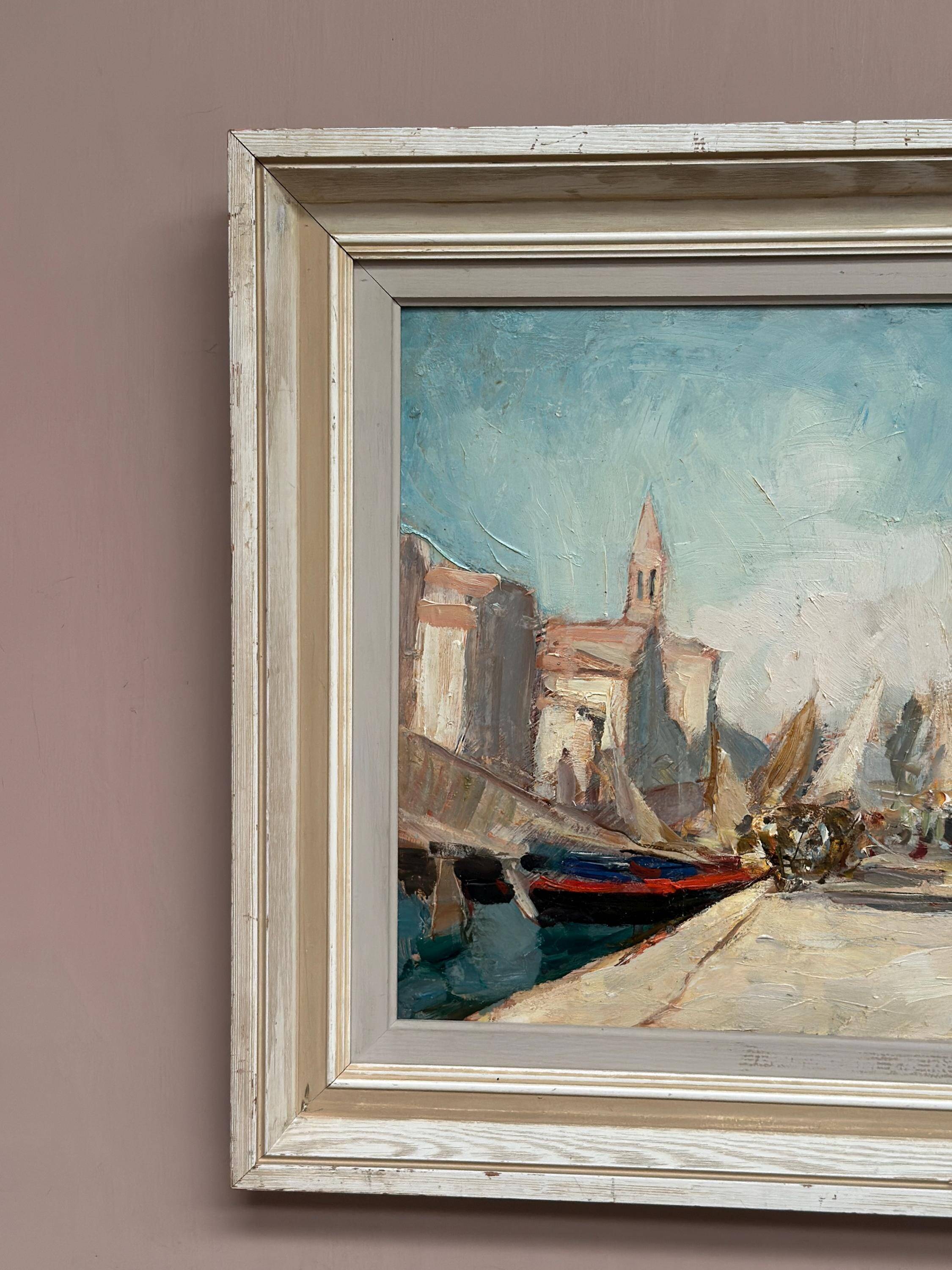 Original Swedish Oil on Panel – “Venice” by Knut Norman – Signed – Vintage