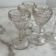 Lot de 6 verres à shooters en verre soufflé