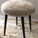 Tabouret moumoute vintage