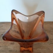 Vase fleur en verre rose