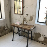 Pink patinated mirror 19th 54x70cm