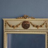 Style Louis XVI era Pier XIX in boistet lacquered gilded stucco