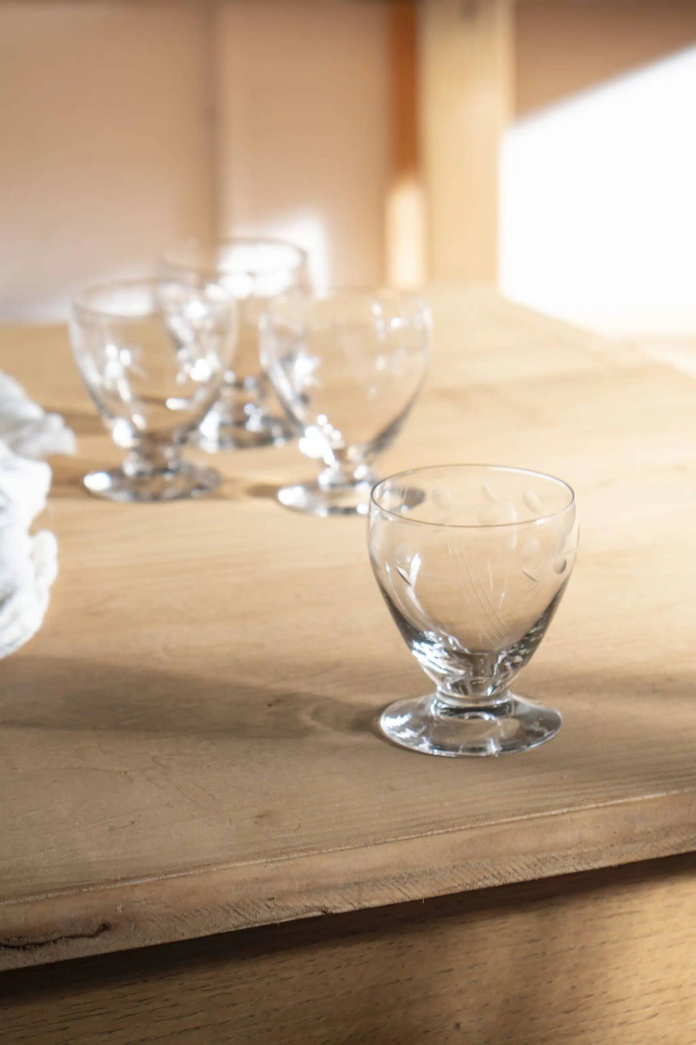 Lot de 4 verres à pied vintage « Suzanne »