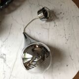 2 Glass and chrome drop pendants