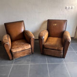Paire de fauteuils club