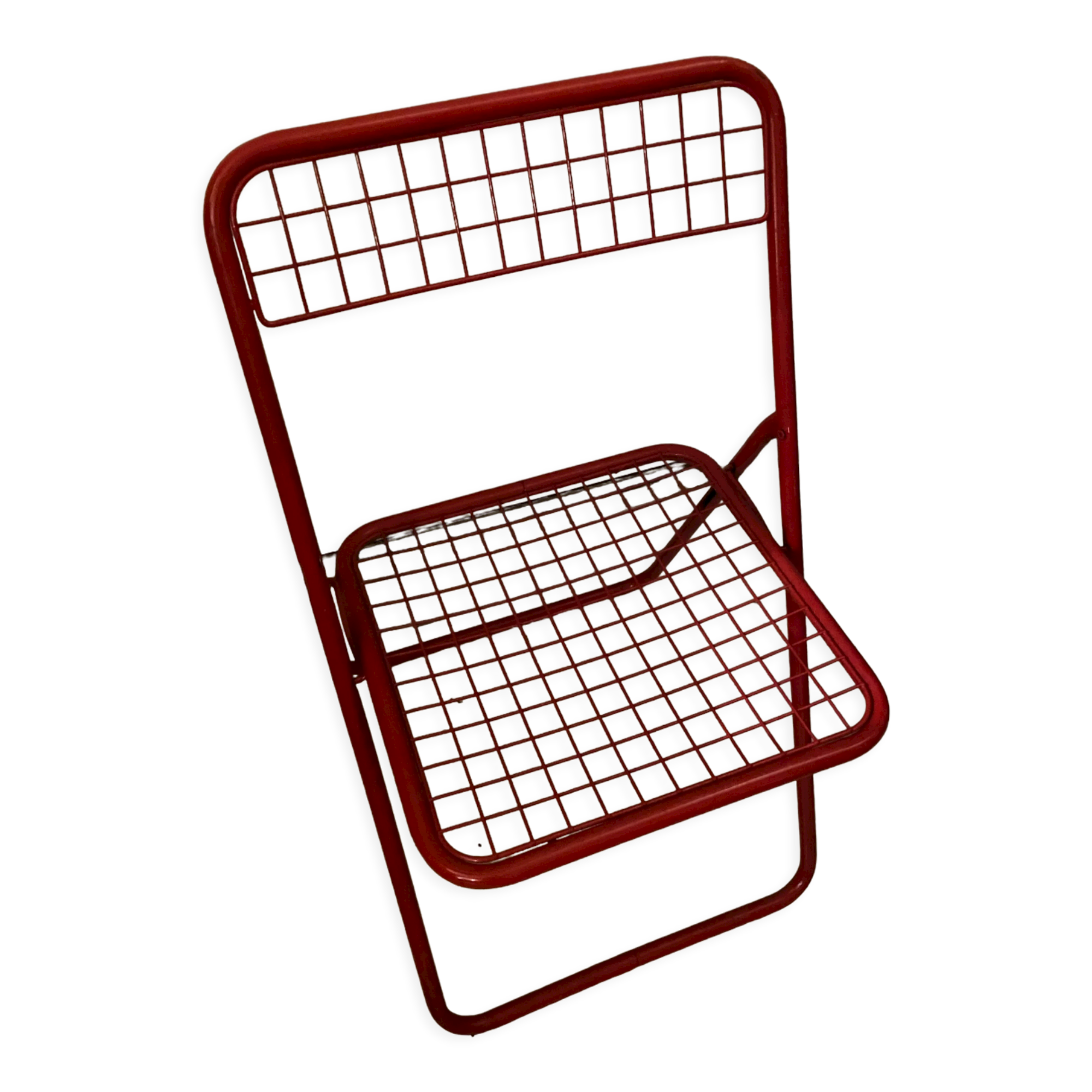 PRODUCT POP UP CHRISTMAS 2022 - Red metal folding chair