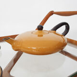 Vaisselle en porcelaine ocre de Roger Mourre pour Dieulefit, France années 1950