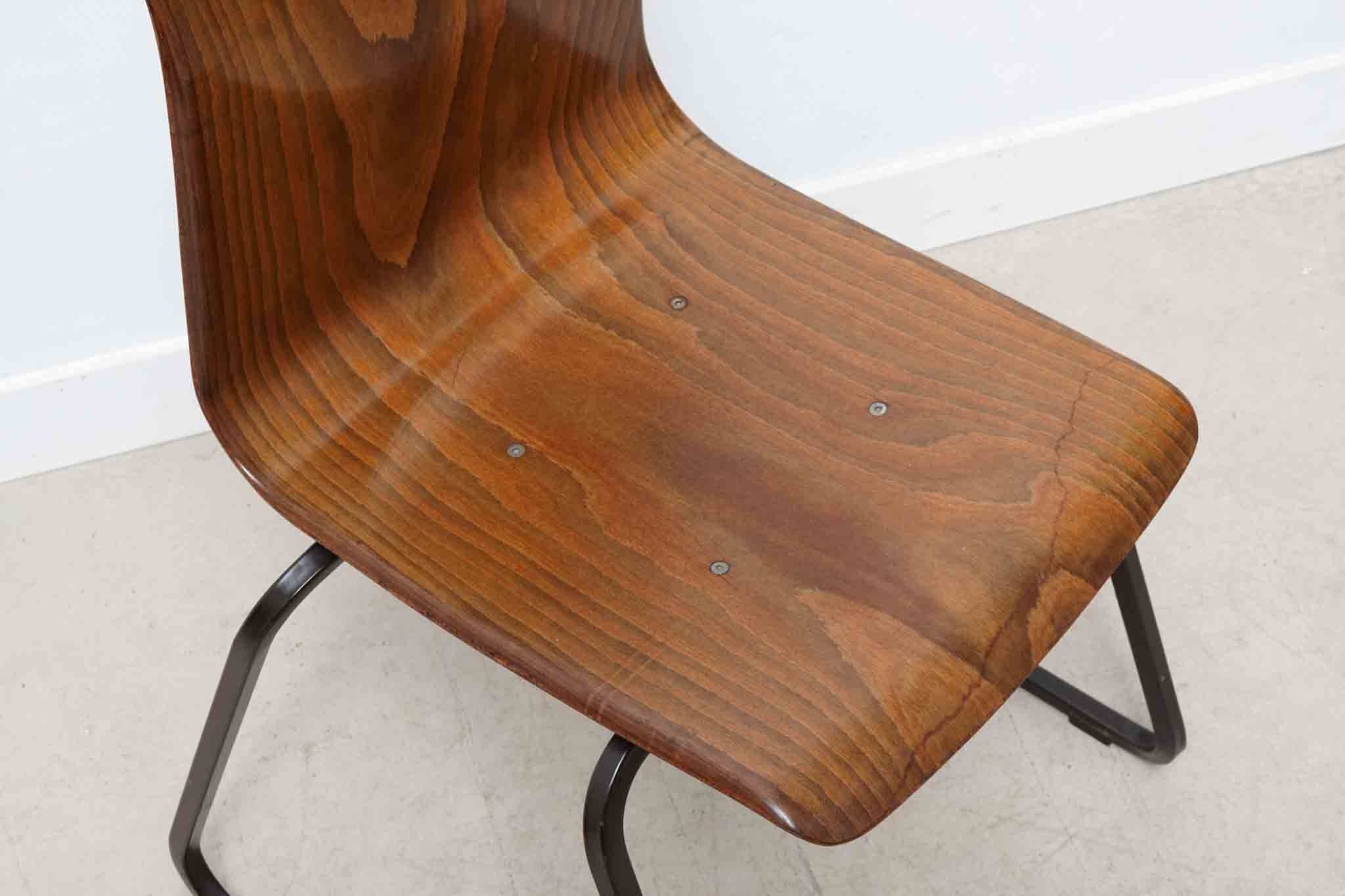 Vintage Galvanitas S23 oak and brown chair