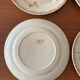 4 antique flat plates from Hte Boulenger et Cie in sepia ironstone, Lucie model.