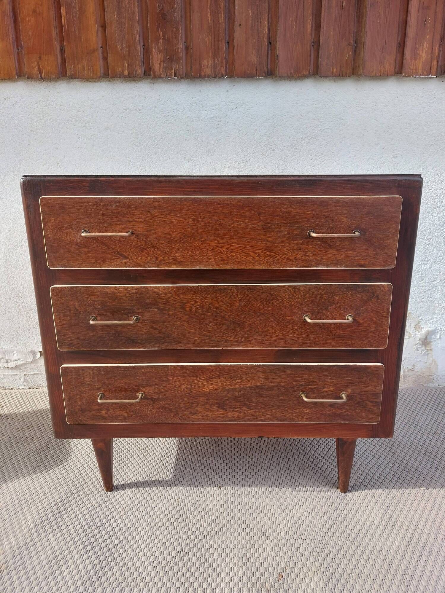1960s-70s commode, cream trim, vintage