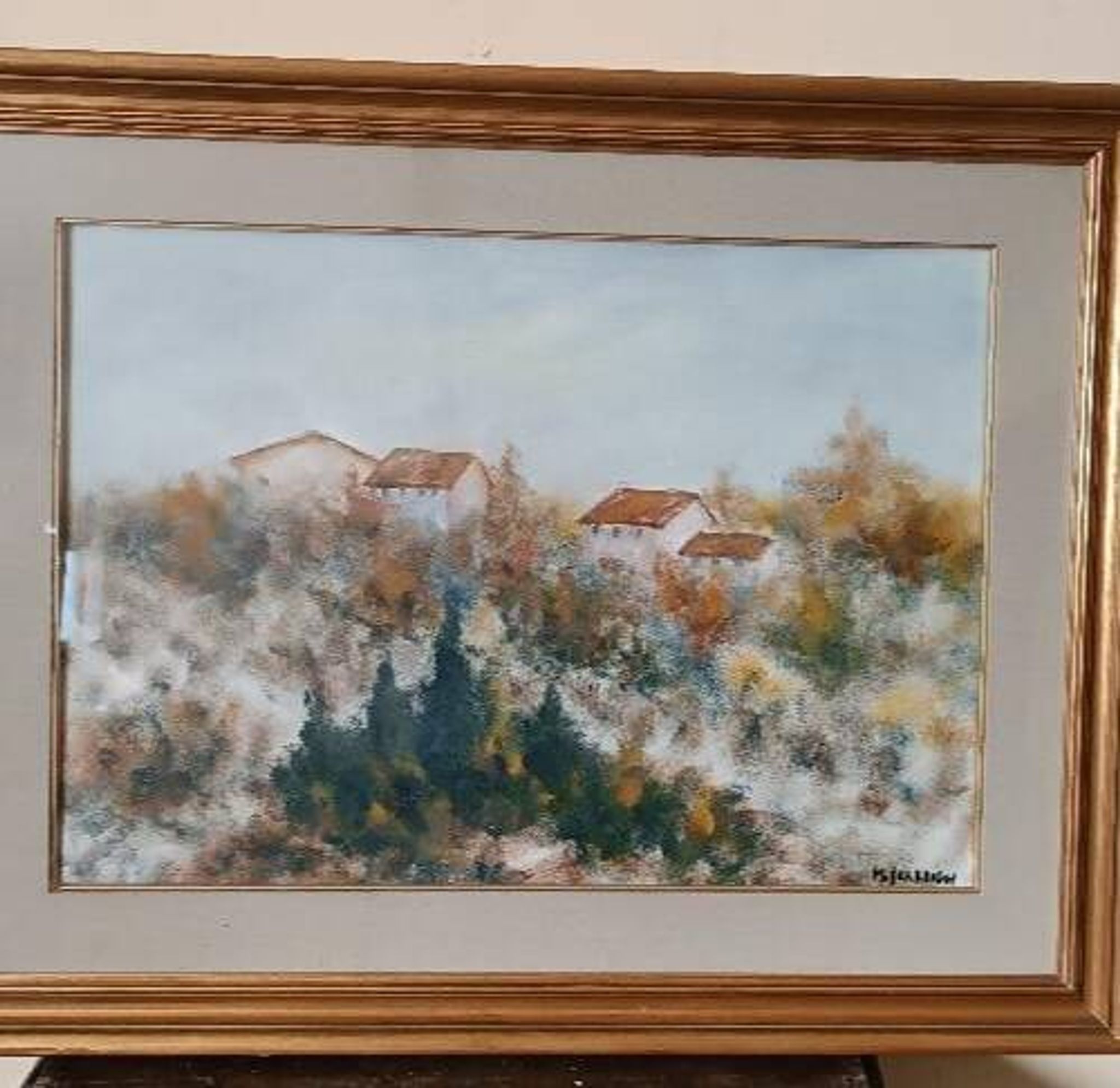 Oil on canvas Marino Scardigli (Pistoia, 1921-Pescia, 2005) - Tuscan landscape