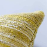 Hand-woven “Eugène” cushion in linen and wool