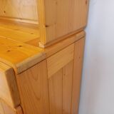 Charlotte Perriand Les Arcs vintage pine storage unit from the 60s 70s