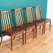 Retro Teak GPlan 1960s Fresco Dining Table & 4 Four Chairs By Victor Wilkins