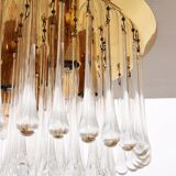 Big J.T. Kalmar Murano Raindrop hanging lamp, 1970 Austria.