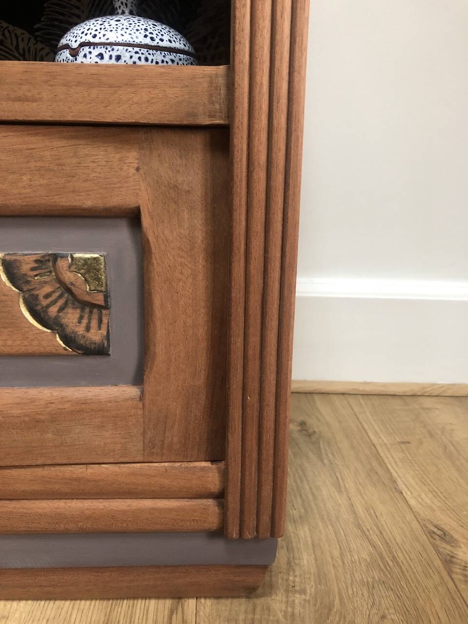 Adorable wooden bedside table