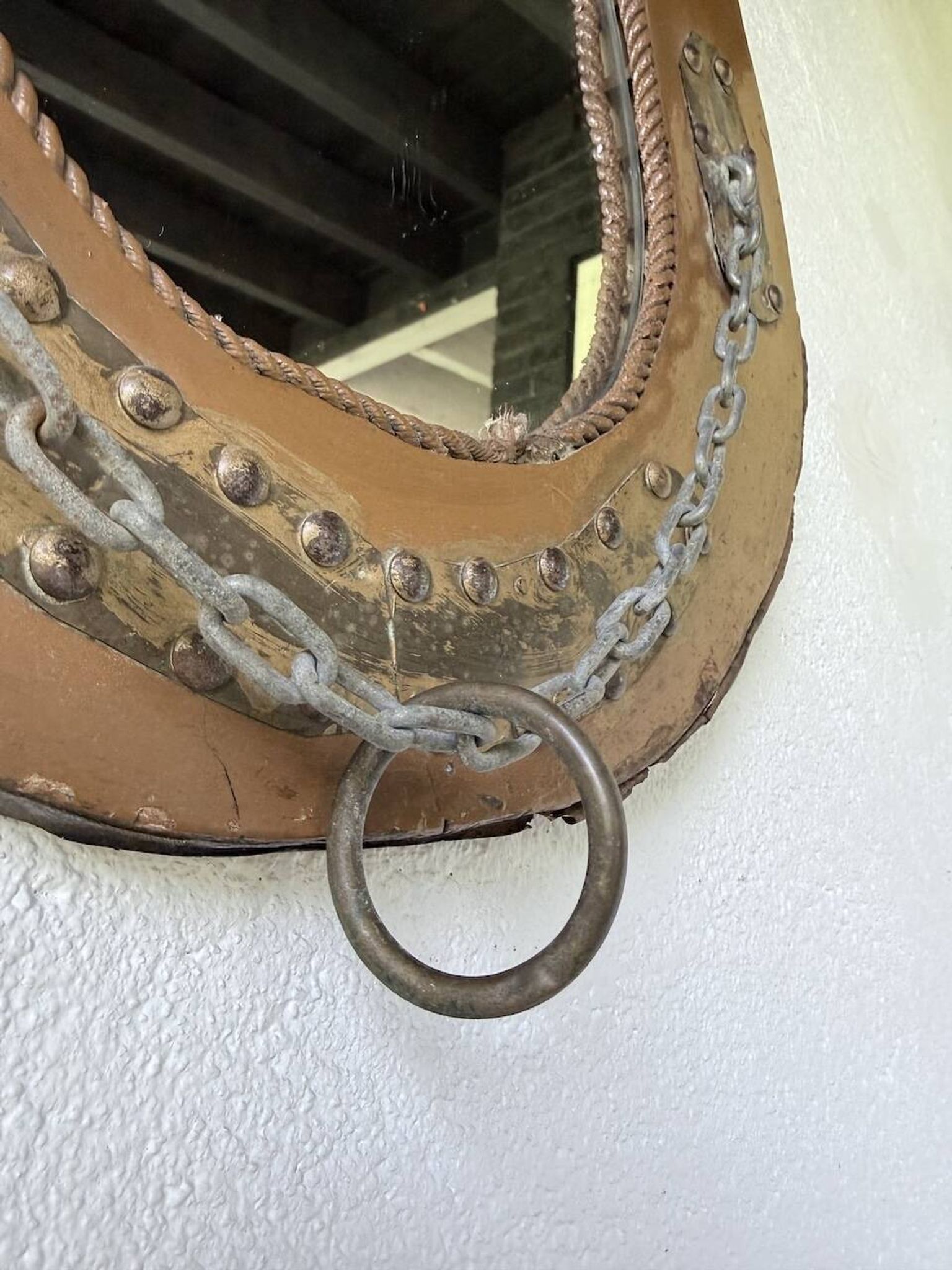 Brutalist handcrafted mirror "horse"