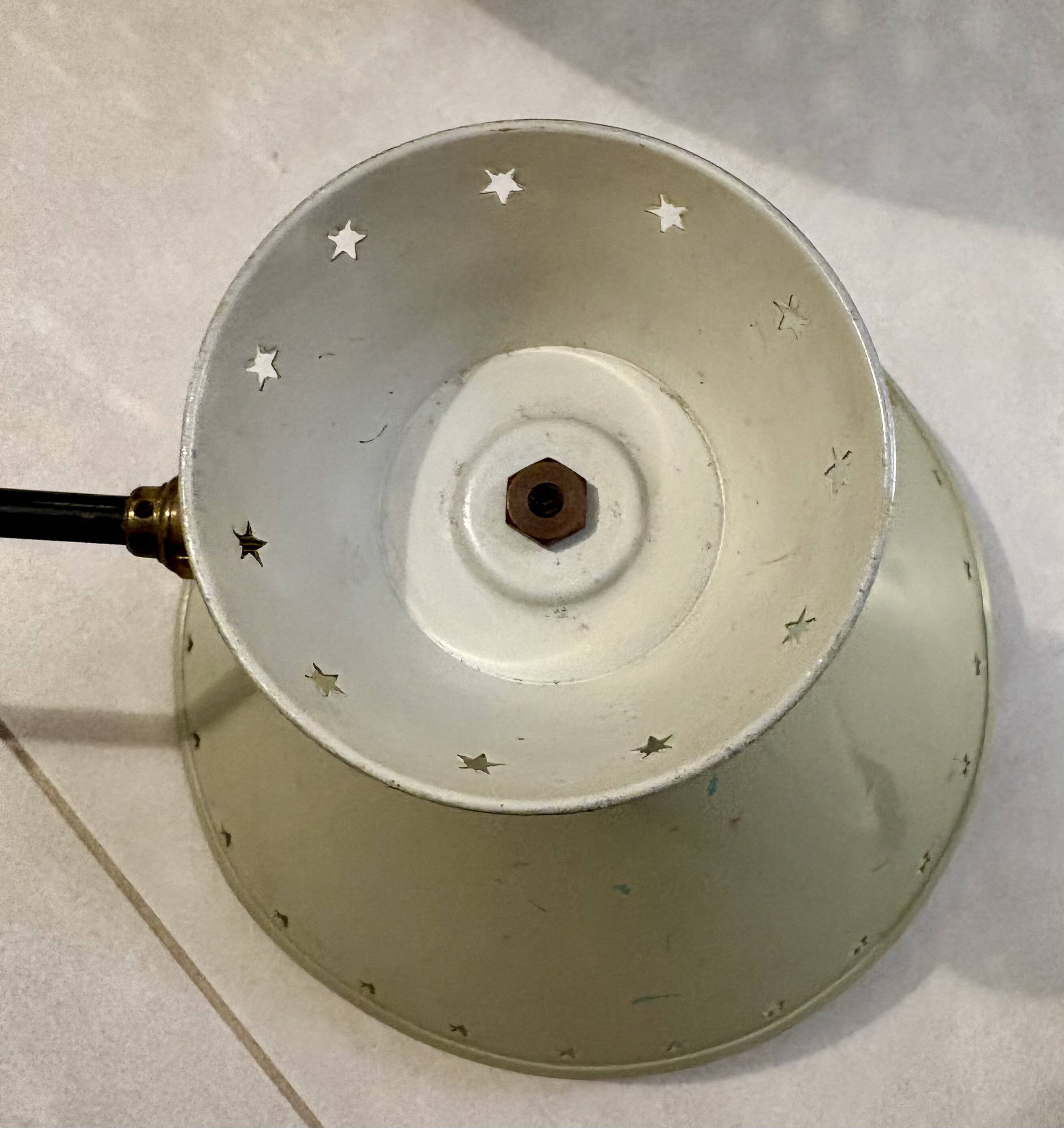 Rare lamp/wall light diabolo arm DLG Guariche Robert Mathieu Lunel