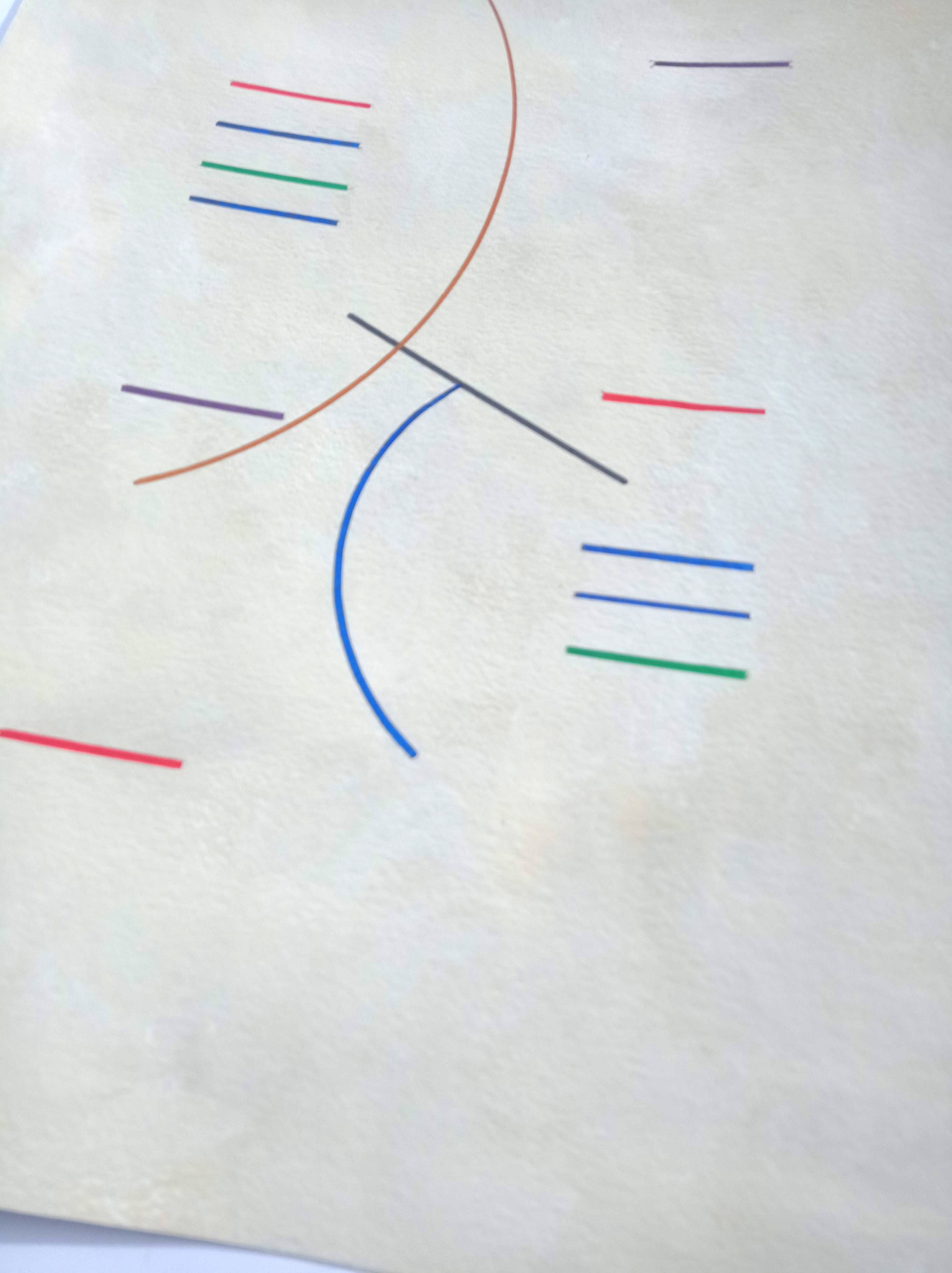 Abstraction geometric Curves an Straight