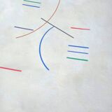 Abstraction geometric Curves an Straight