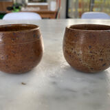 Set of 3 vintage stoneware shells