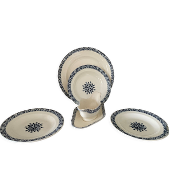 Vaisselle Vintage Salins - 3 Pièces En Faïence - Fabriqué En France - Occasion En Bon état
