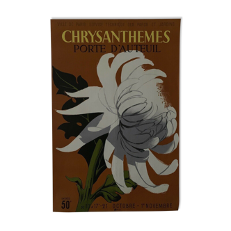 Affiche concours chrysanthemes porte auteuil stic paris