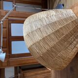 Large hanging in vintage raffia