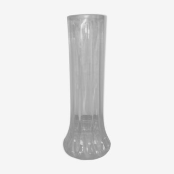 Vase à glaieuls en verre soufflé d'époque art nouveau