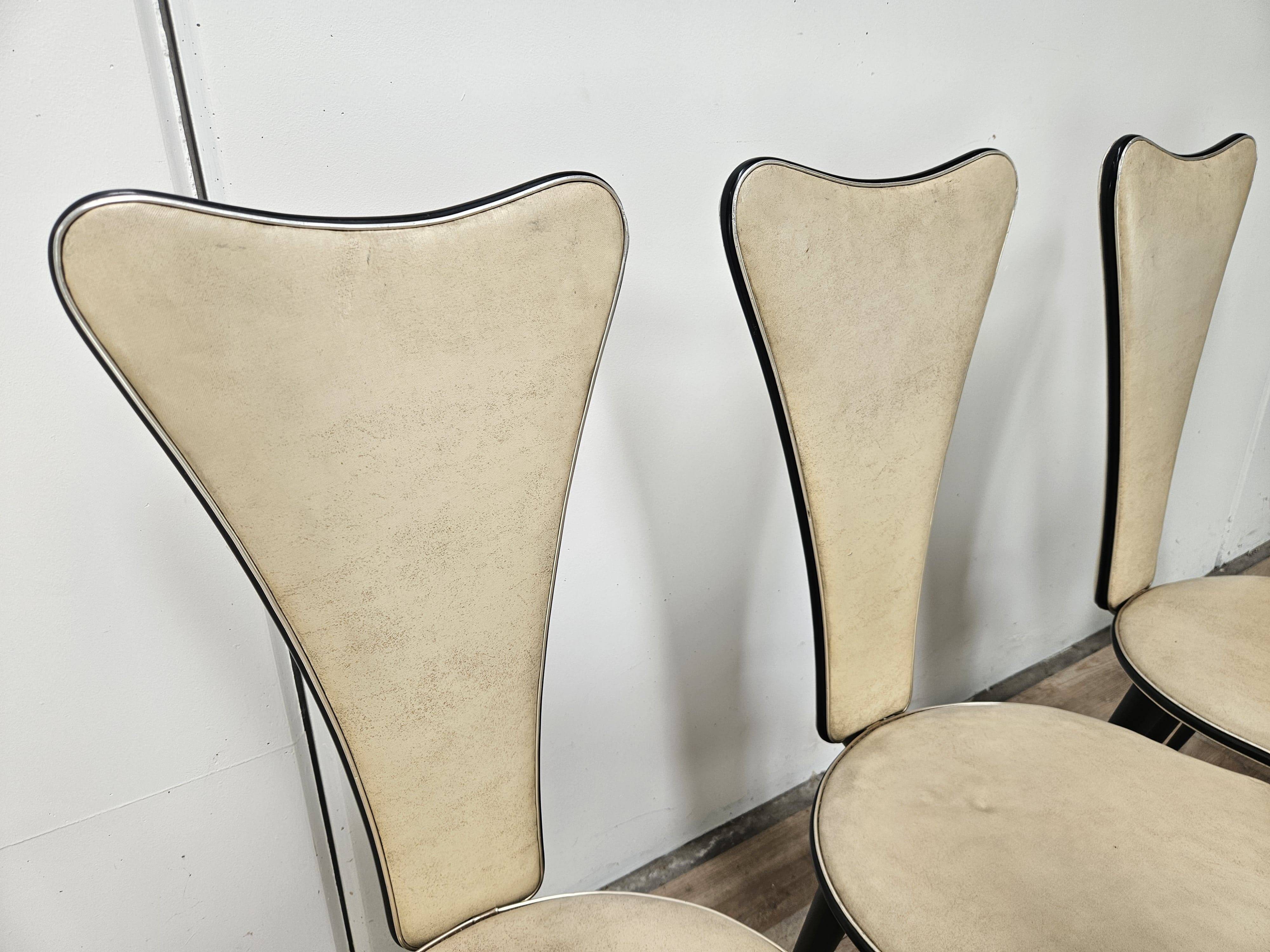 Set of Six Mid-Century Modern Dining Chairs by Umberto Mascagni