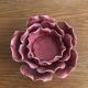 Vintage barbotine candle holder rare rose shape