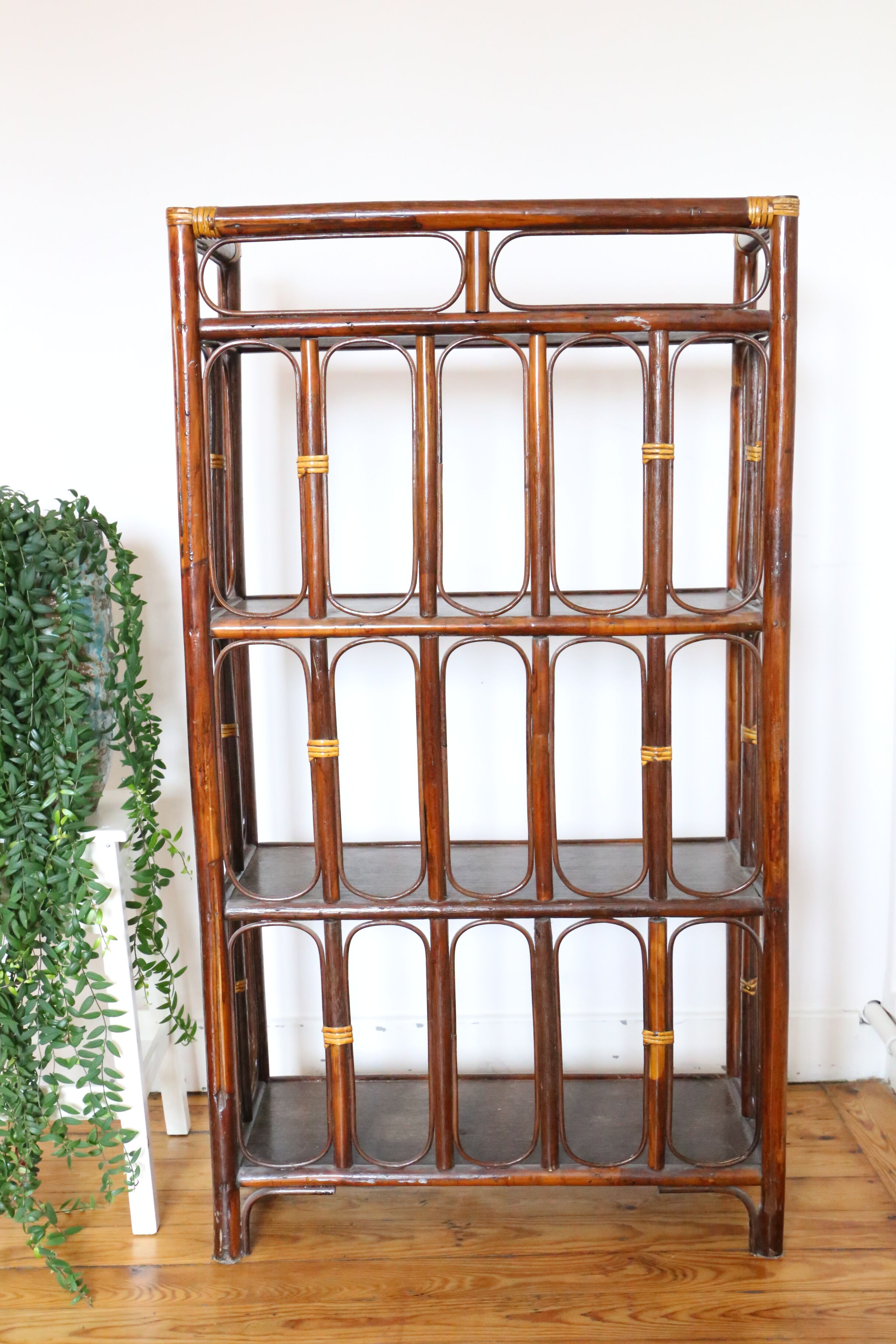 Large rattan shelf