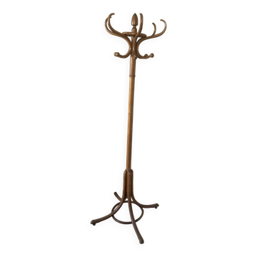Curved wooden parrot coat rack by Baumann