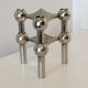 Pair of tripod candle holders design 60s NAGEL STOFF metal