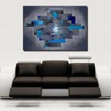 Contemporary abstract painting hand-painted using mixed media