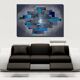Contemporary abstract painting hand-painted using mixed media