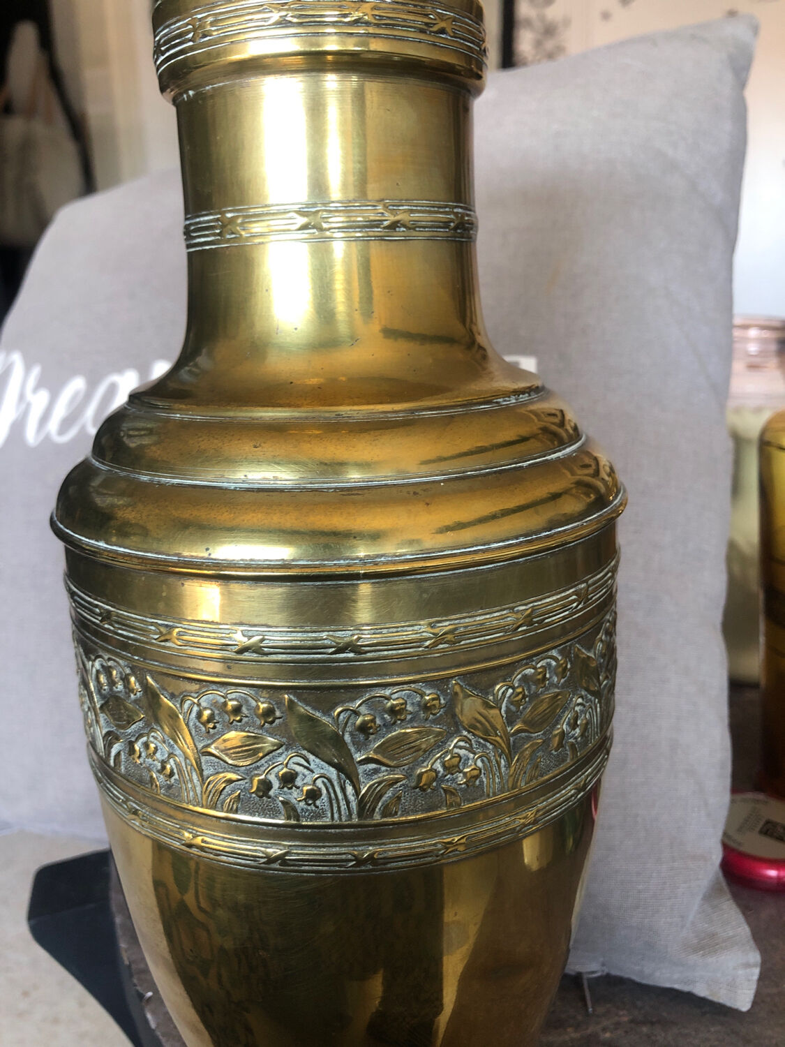 Brass vase Unis France