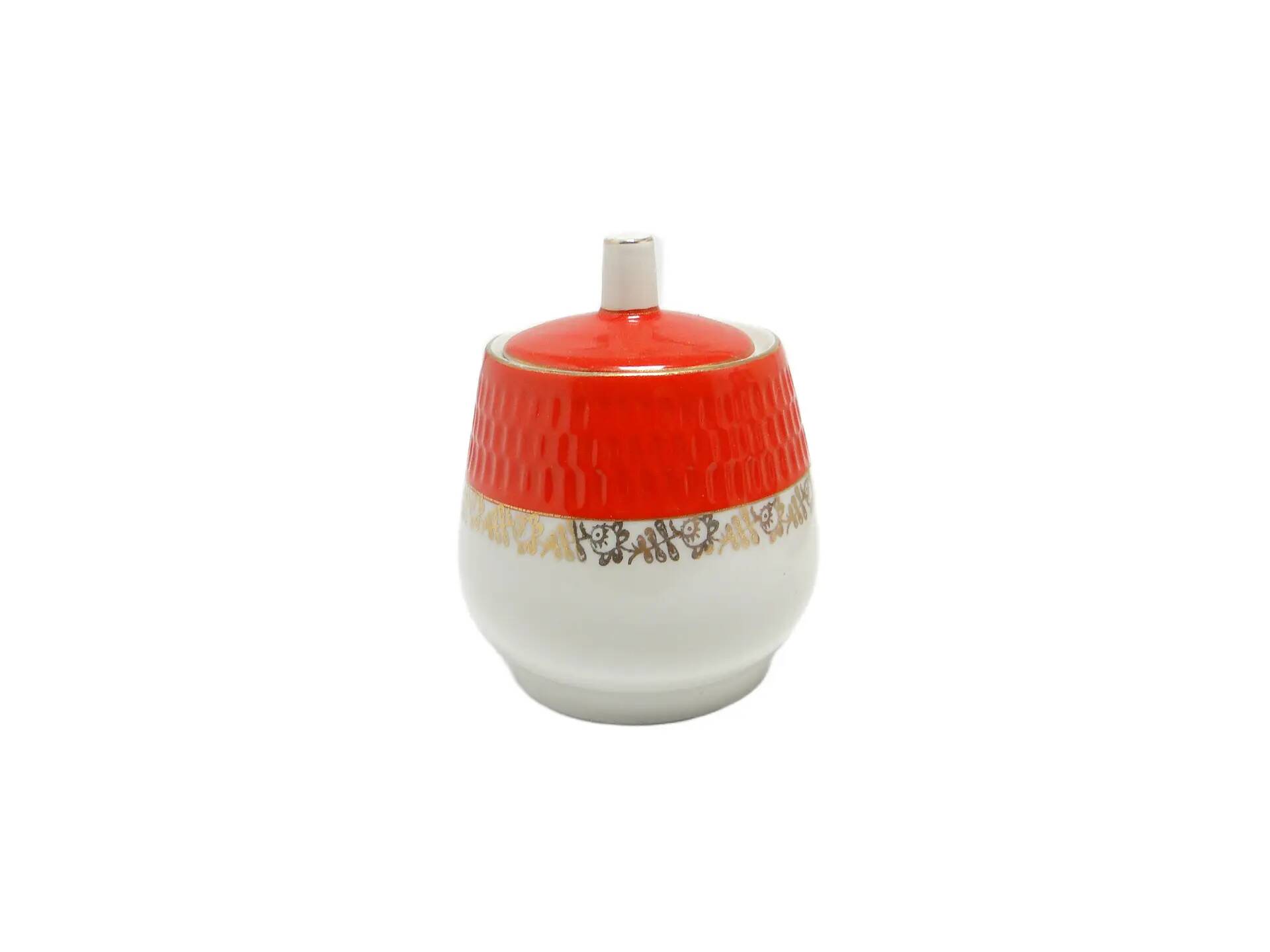 Karol sugar bowl, modernism, porcelain, Chodzież, Poland, 1970s.