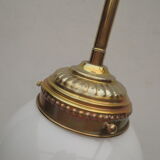 brass and white opaline hanging