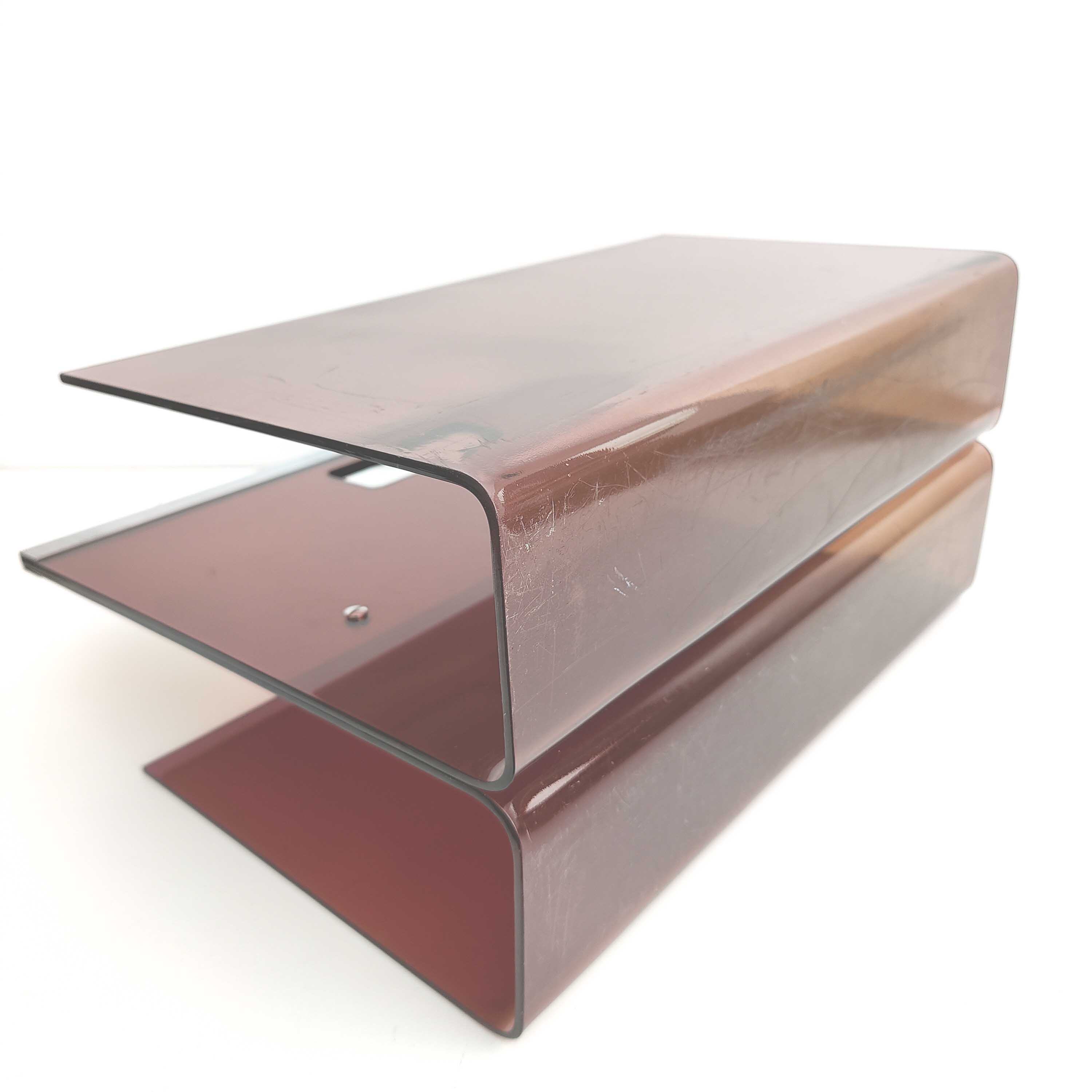 Plexiglas magazine holder Michel Dumas Roche Bobois 70s