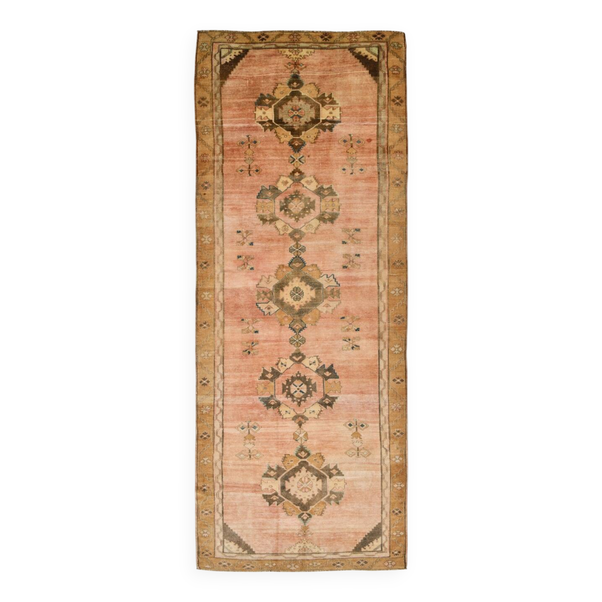 5x14 Long Wide Vintage Runner Rug, 162x420Cm