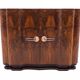 Art Deco walnut commode cabinet, Western Europe, mid-20th century.