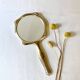 Art Deco hand mirror in silvered metal and bevelled glass – Circa 1930