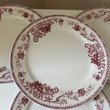 Ensemble assiettes Terre de Fer décor Sorbier Boch Frères Kéramis