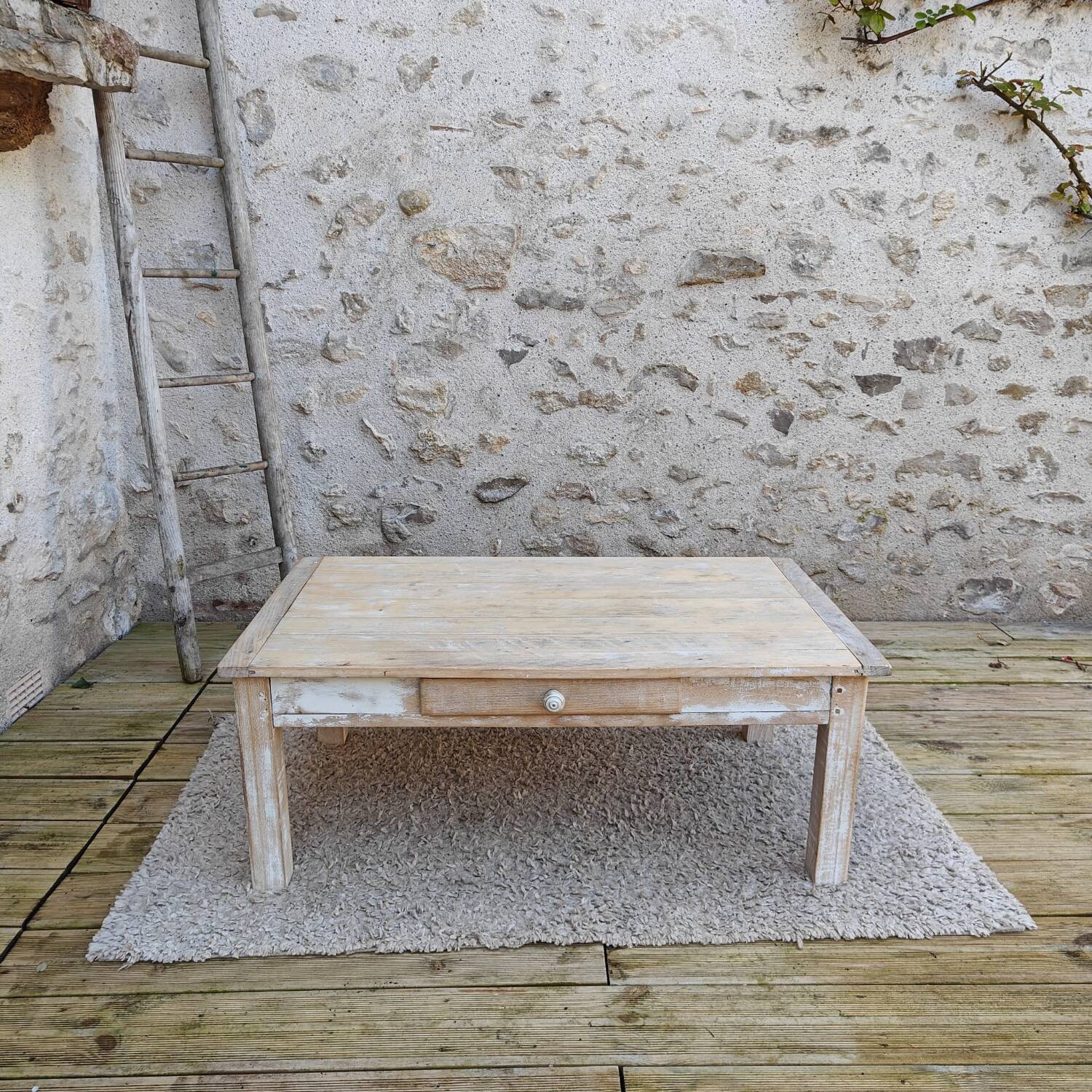 Patinated country coffee table