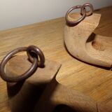 Pair of rough wood shoe trees