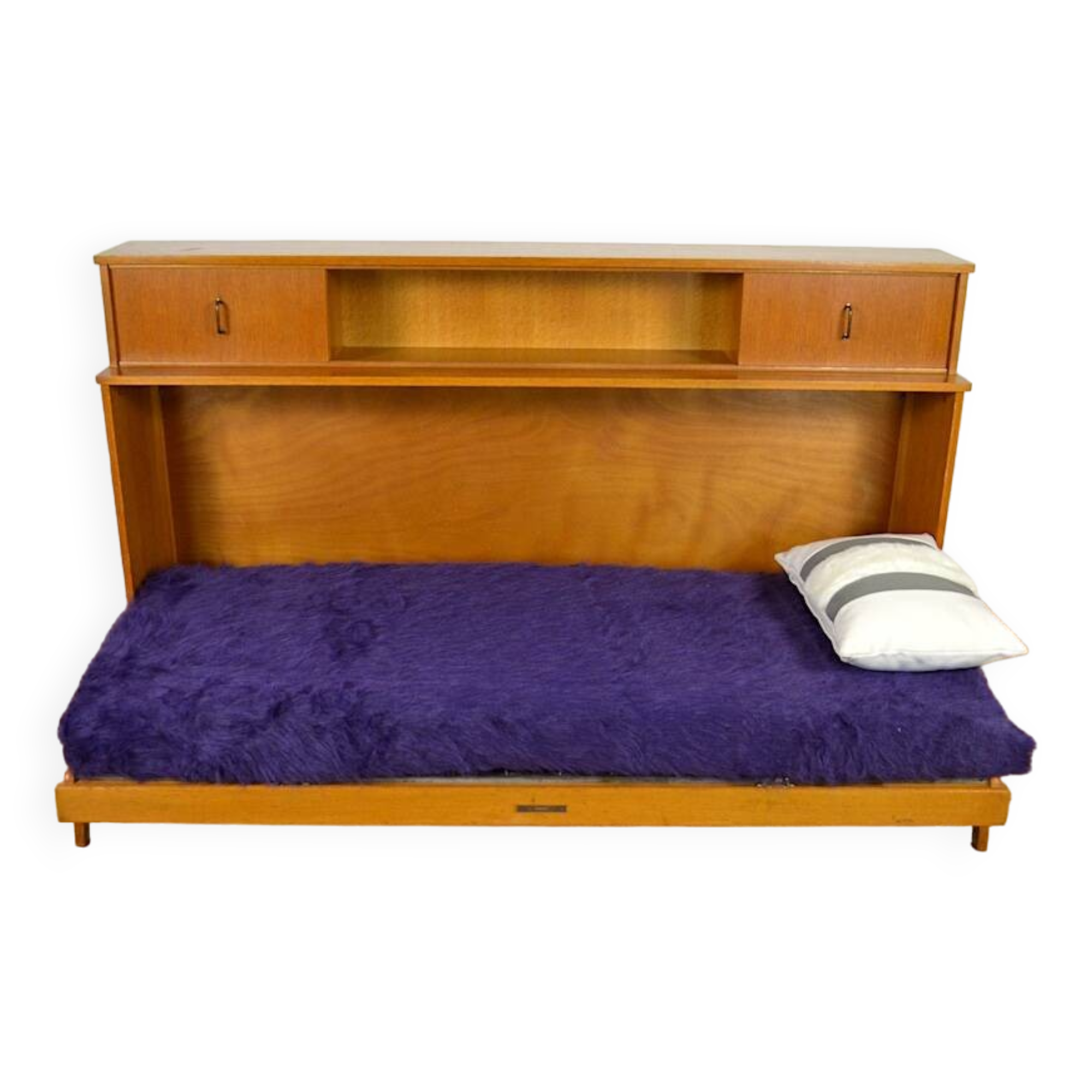 Daybed / Modular Desk Furnished in Vintage Blond Oak 1950